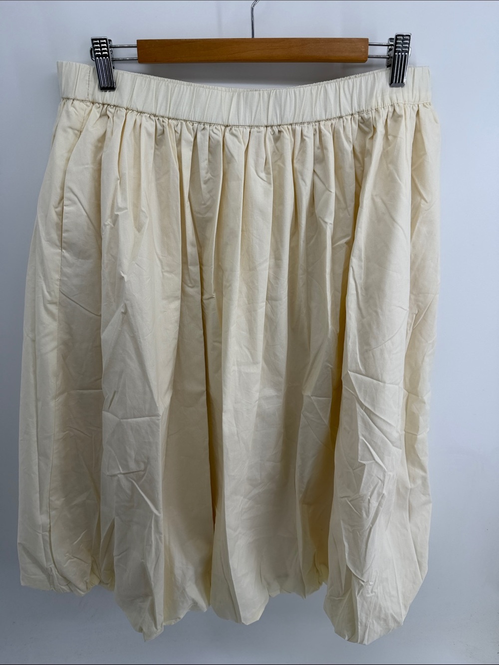All Row Bella pull on elastic waist bubble midi skirt sz L